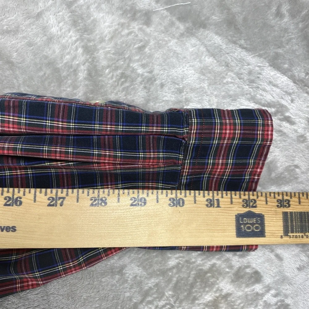 Polo Ralph Lauren Blake Men's Large Tartan Plaid Button Down 2 Ply Cotton Pony